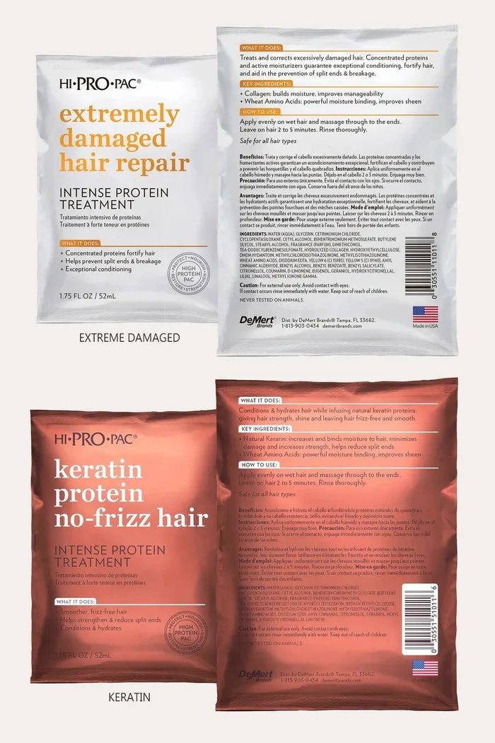 HI-PRO-PAC EXTREMELY DAMAGED HAIR INTENSE PROTEIN TREATMENT 1.75oz HI-PRO-PAC