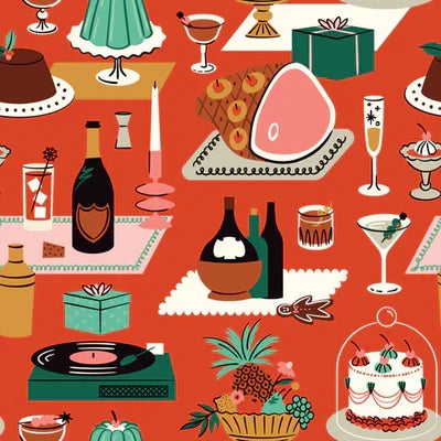 Holiday Soiree- Merry & Mod Fat Quarter