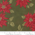 Holly Poinsettia- Candlelight Christmas- Fat Quarter