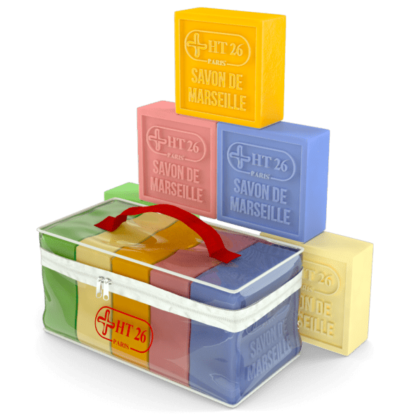 HT26 Paris - Set of 5 Marseille soap 150 gr in 5 fragrances - ShanShar Beauty : The world of beauty.