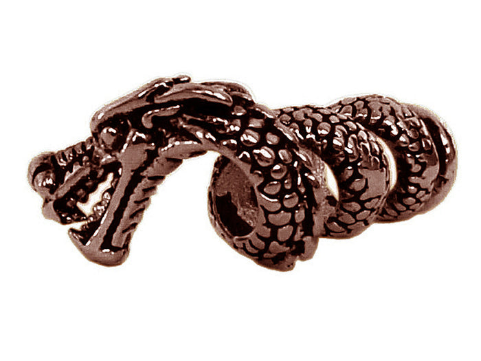 Imperial Dragon Hair Bead - Copper Celtic Braid Accessory front view
