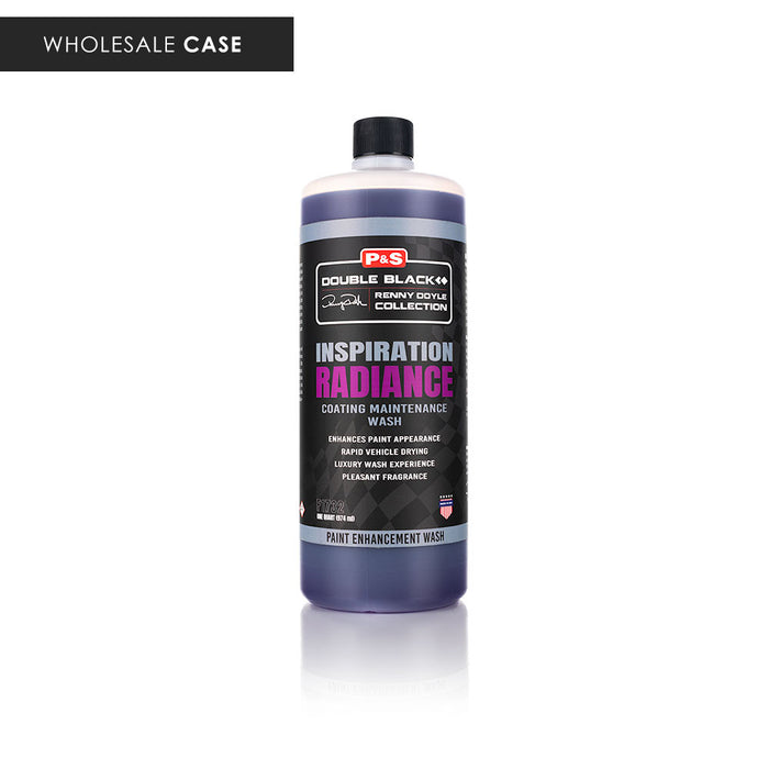 A bottle of P and S Inspiration Radiance on a white background with the text 'Wholesale case'.