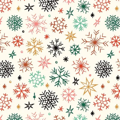 Ivory- Frosted & Bright- Merry & Mod Fat Quarter