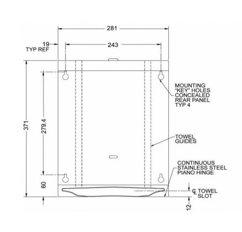 JD MACDONALD Traditional 10-0210 Paper Towel Dispenser Slim