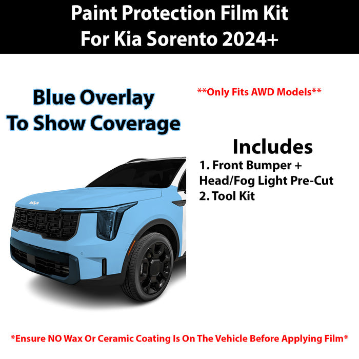 Fits Kia Sorento (AWD Models) 2024+ Precut Premium Paint Protection Film Clear Bra PPF Decal Film Kit Cover - Bogar Tech Designs