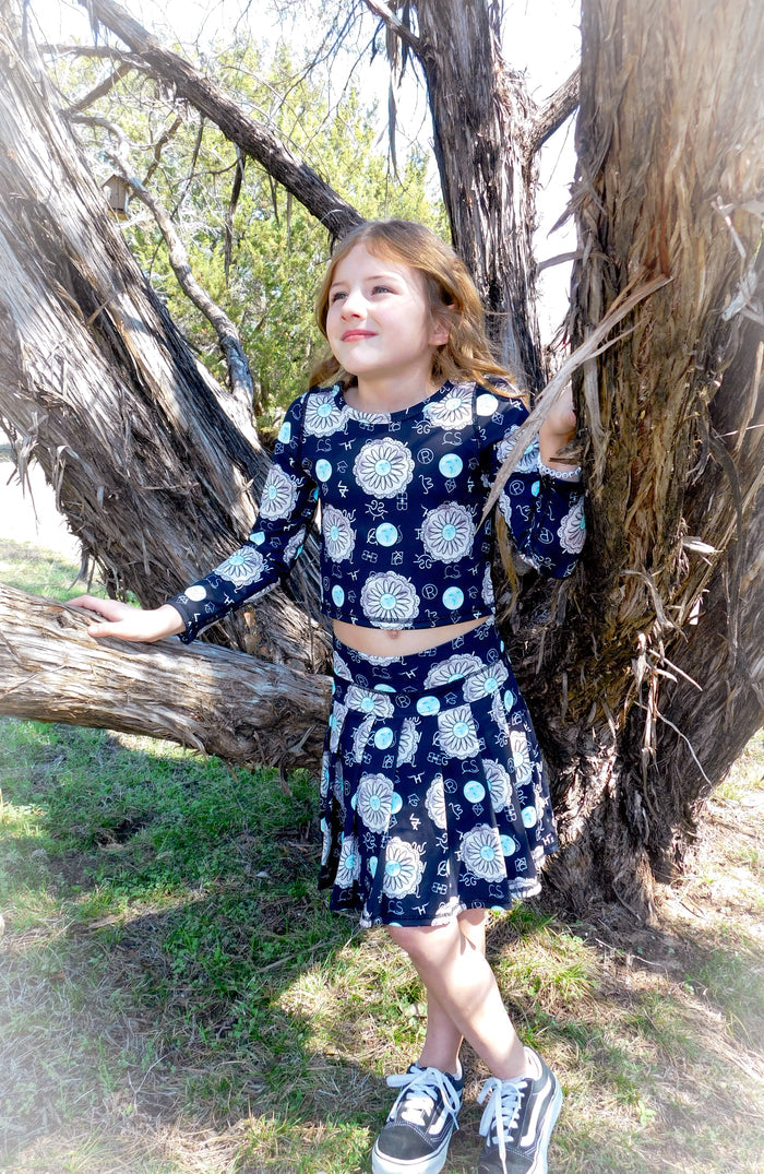 Kids Black Concho & Brands Athleisure Set