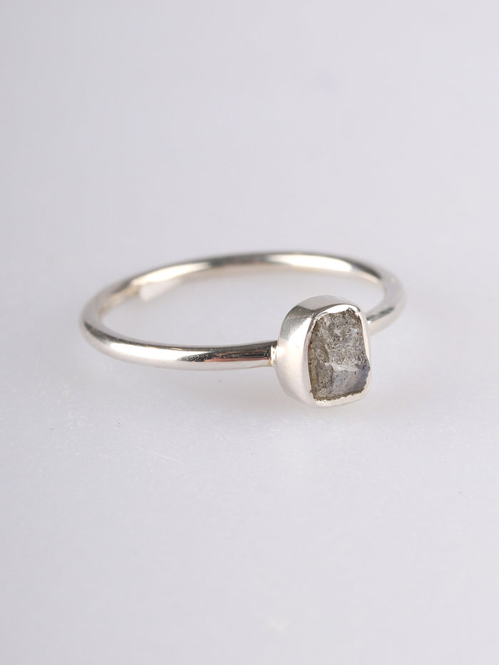 Labradorite Rough Sterling Silver Ring | One Colour-Image 3