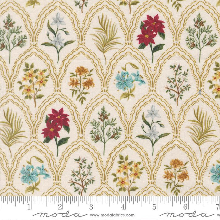 Lamb- Bearing Blooms Floral- Silent Night- Fat Quarter