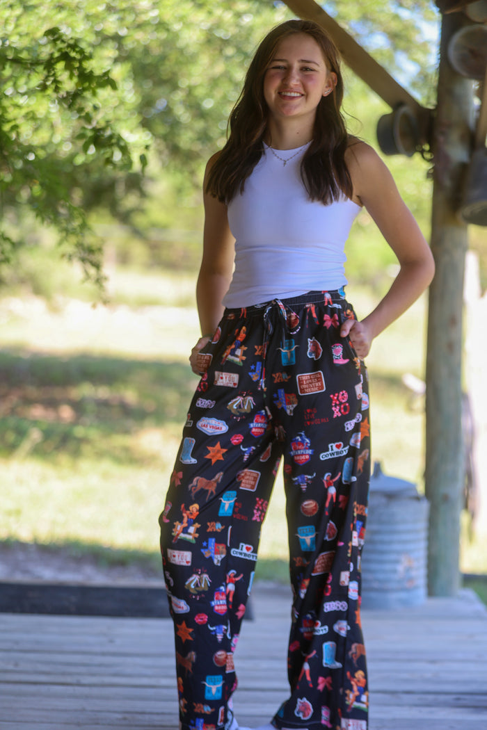 Las Vegas Printed Wide Leg Pant