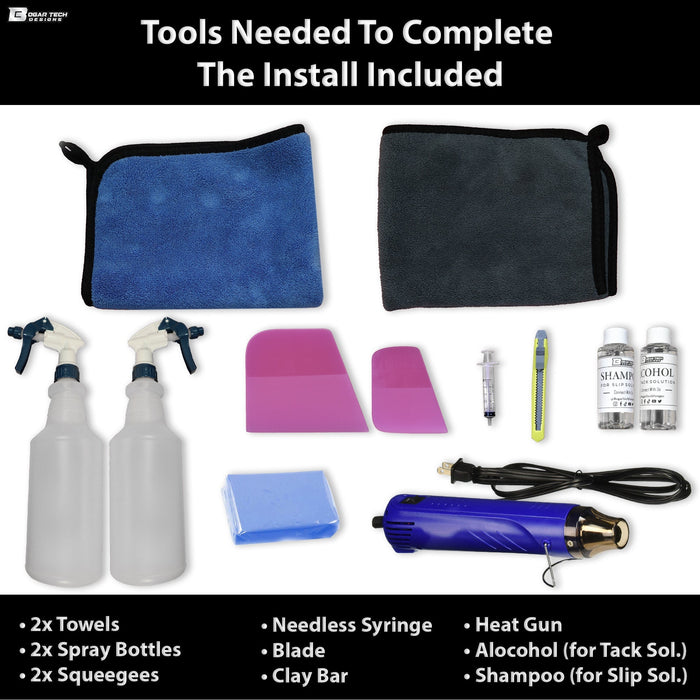 Fits KIA EV6 2022+ Precut Premium Gloss Black Carbon Fiber Fender Paint Protection Film PPF Decal Film Kit - Bogar Tech Designs