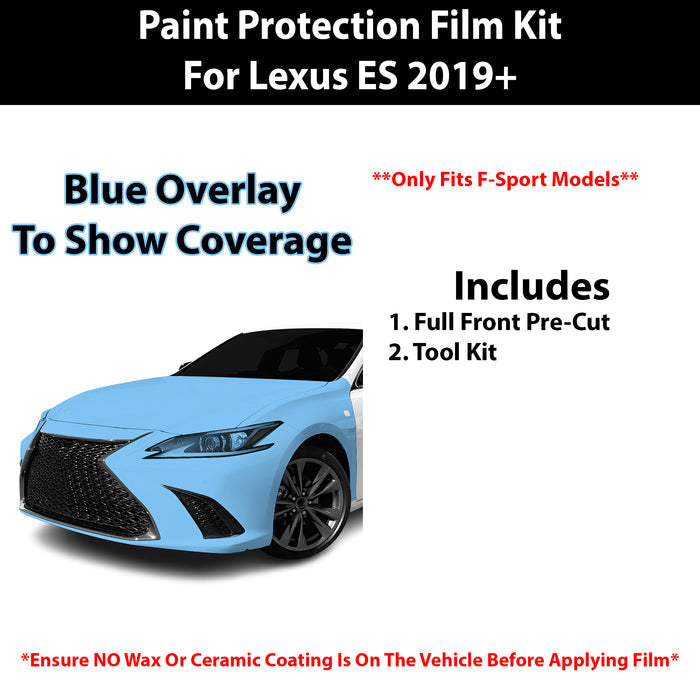 Fits Lexus ES (F Sport) 2019+ Precut Premium Paint Protection Film Clear Bra PPF Decal Film Kit Cover - Bogar Tech Designs