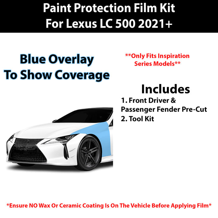 Fits Lexus LC 500 (Inspiration Series) 2021+ Precut Premium Paint Protection Film Clear Bra PPF Decal Film Kit Cover - Bogar Tech Designs