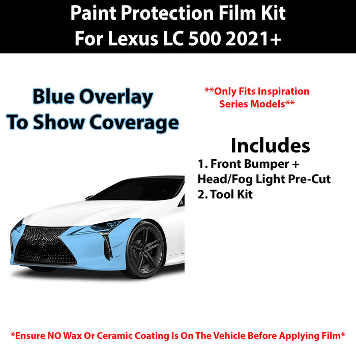 Fits Lexus LC 500 (Inspiration Series) 2021+ Precut Premium Paint Protection Film Clear Bra PPF Decal Film Kit Cover - Bogar Tech Designs