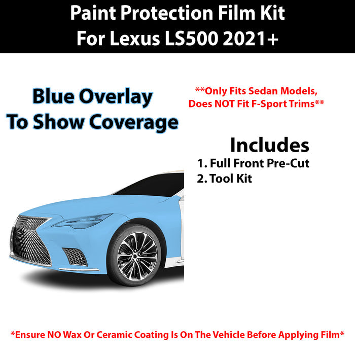 Fits Lexus LS 500 Sedan 2021+ Precut Premium Paint Protection Film Clear Bra PPF Decal Film Kit Cover - Bogar Tech Designs
