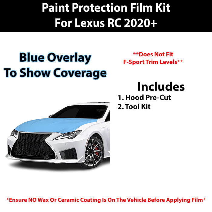 Fits Lexus RC (F) 2020+ Precut Premium Paint Protection Film Clear Bra PPF Decal Film Kit Cover - Bogar Tech Designs