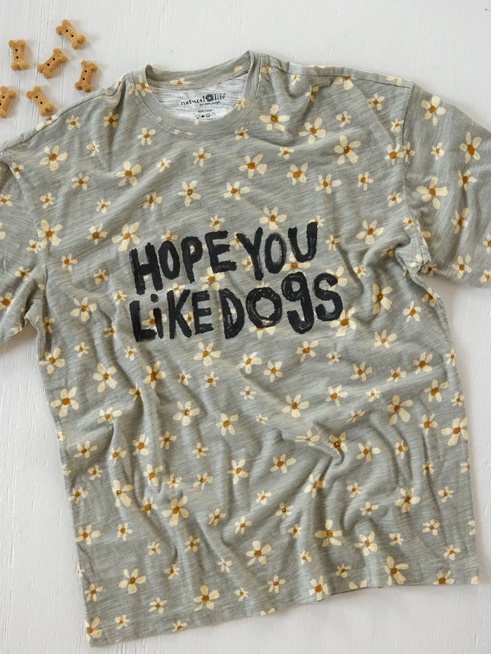Life Is A Canvas Cotton Tee - Hope You Like Dogs-view 1
