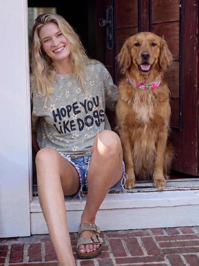 Life Is A Canvas Cotton Tee - Hope You Like Dogs-view 2