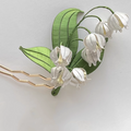 Lily of the Valley Hairpin Chanhua Materials Flowers DIY Kit - Include Detailed Video Tutorial