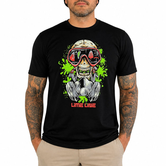 LiME LiNE Skull and Splat Next Level T-shirt