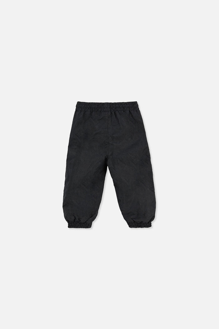 Lined Baby Splash Pants Black Fleece-1