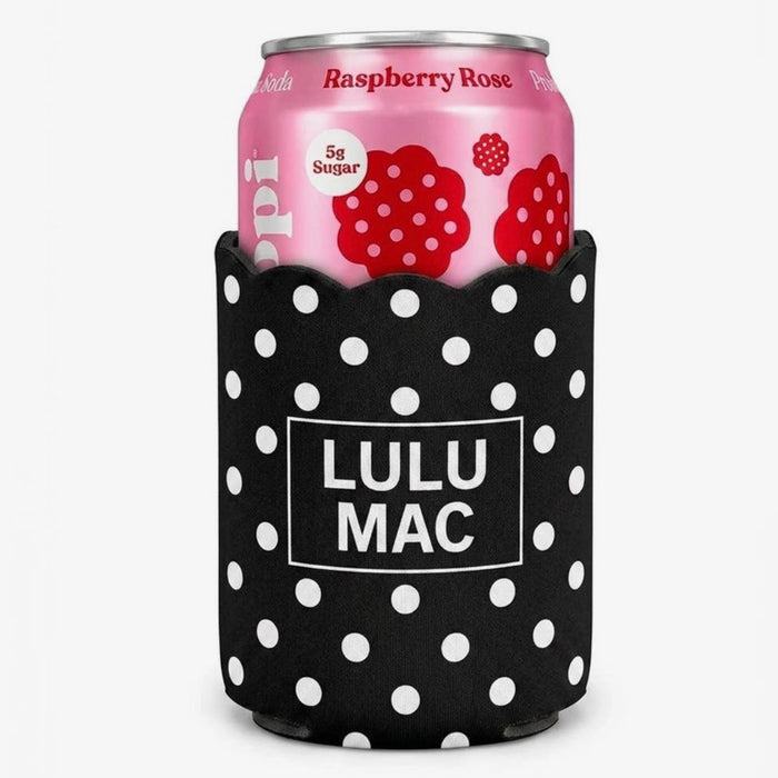 Lulu Mac Polka Dot Koozie BLACK/WHITE