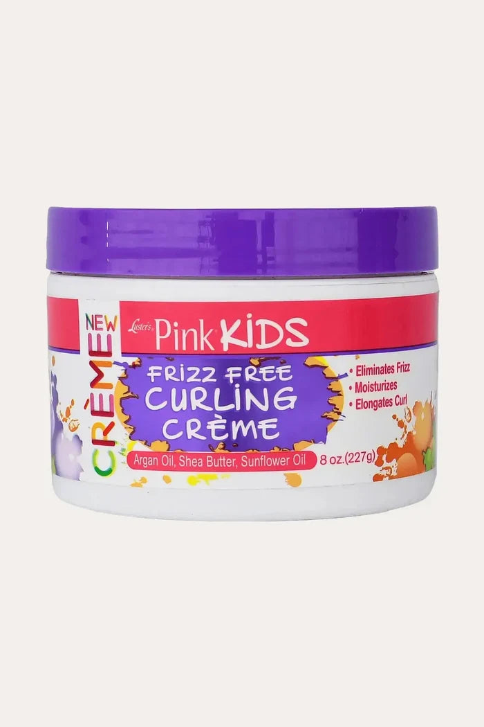 Luster's Pink Kids Frizz Free Curling Crème (8 oz), a top-rated Moisturizing Curl Cream that defines curls and eliminates frizz.