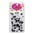 MAGIC COLLECTION Round Plastic Beads - Black & White