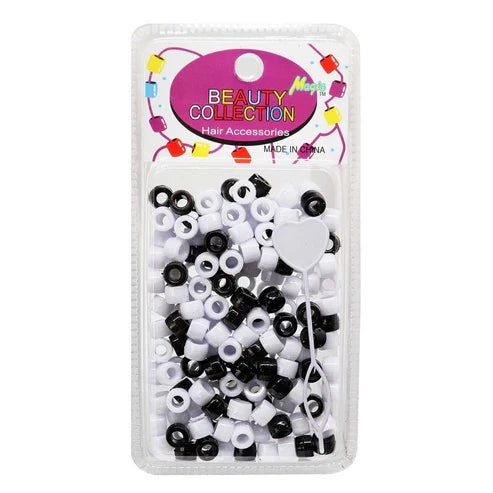 MAGIC COLLECTION Round Plastic Beads - Black & White