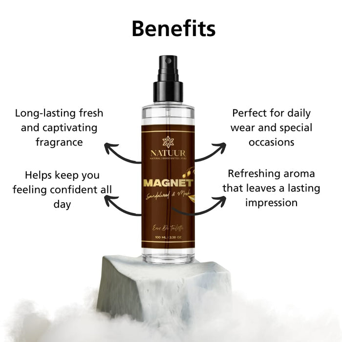 MAGNET | Sandalwood | White Musk | Cedarwood | Premium Eau De Toilette | Bold | Magnetic | Timeless