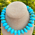 Marble Aqua Rory Rondelle Necklace