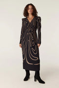 MARGAUX DRESS | Navy Camel Spot