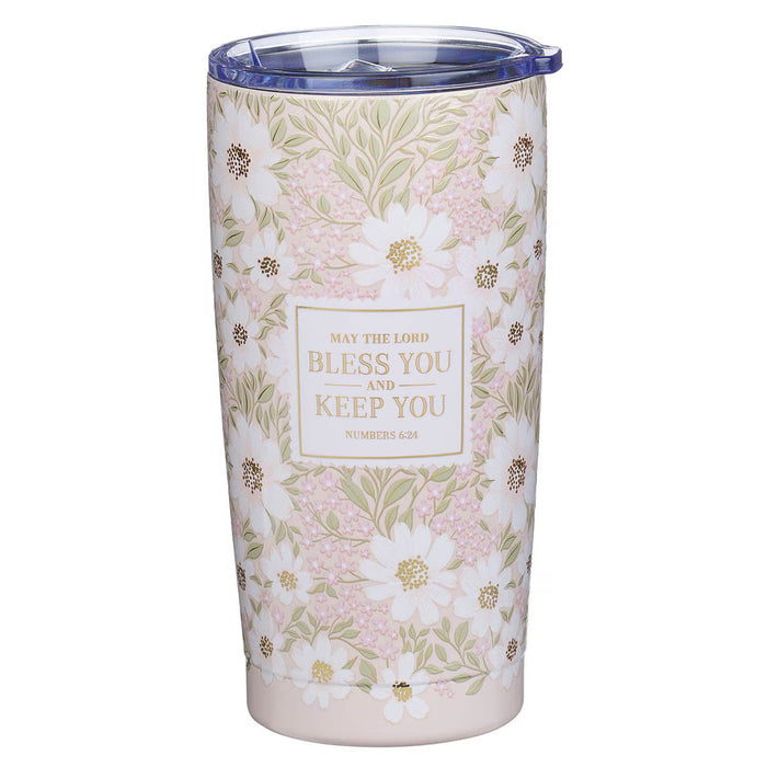 May the Lord bless you and Keep You Blush Stainless Steel Tumbler - Numbers 6:24