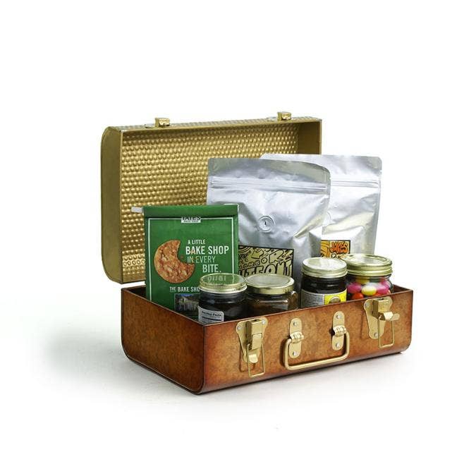Metal Trunk Box Gold Copper Finish - Magnolia Lane co. Home + Garden + Gift