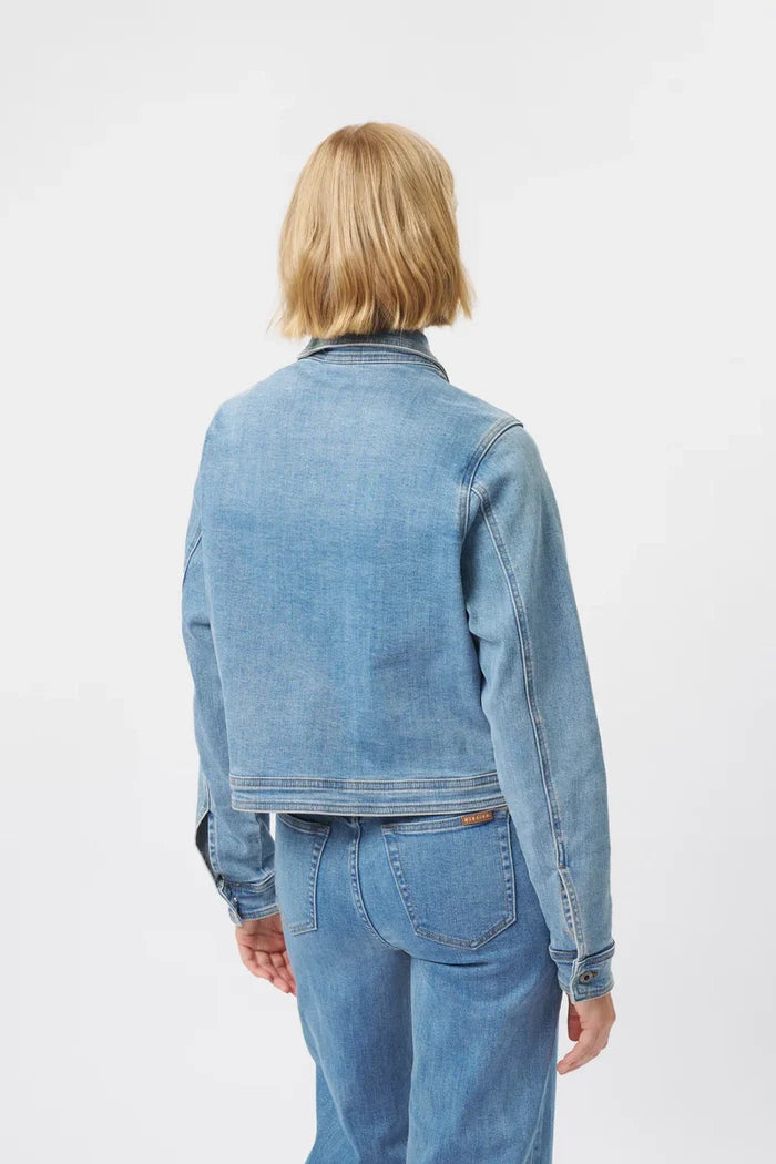 MILA DENIM JACKET in 70's Blue by Kireina