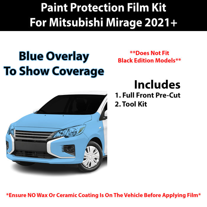 Fits Mitsubishi Mirage 2021+ Precut Premium Paint Protection Film Clear Bra PPF Decal Film Kit Cover - Bogar Tech Designs