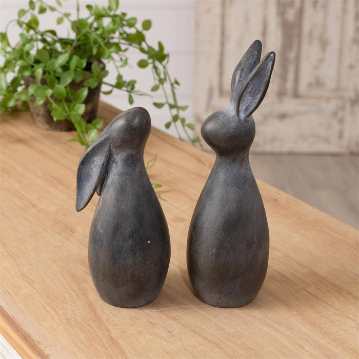 Modern Round Bunnies Set /2 - Magnolia Lane co. Home + Garden + Gift