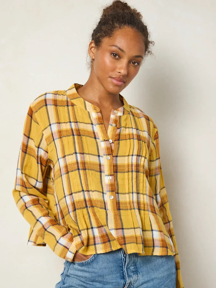 Montana Top - Mustard Plaid-view 1