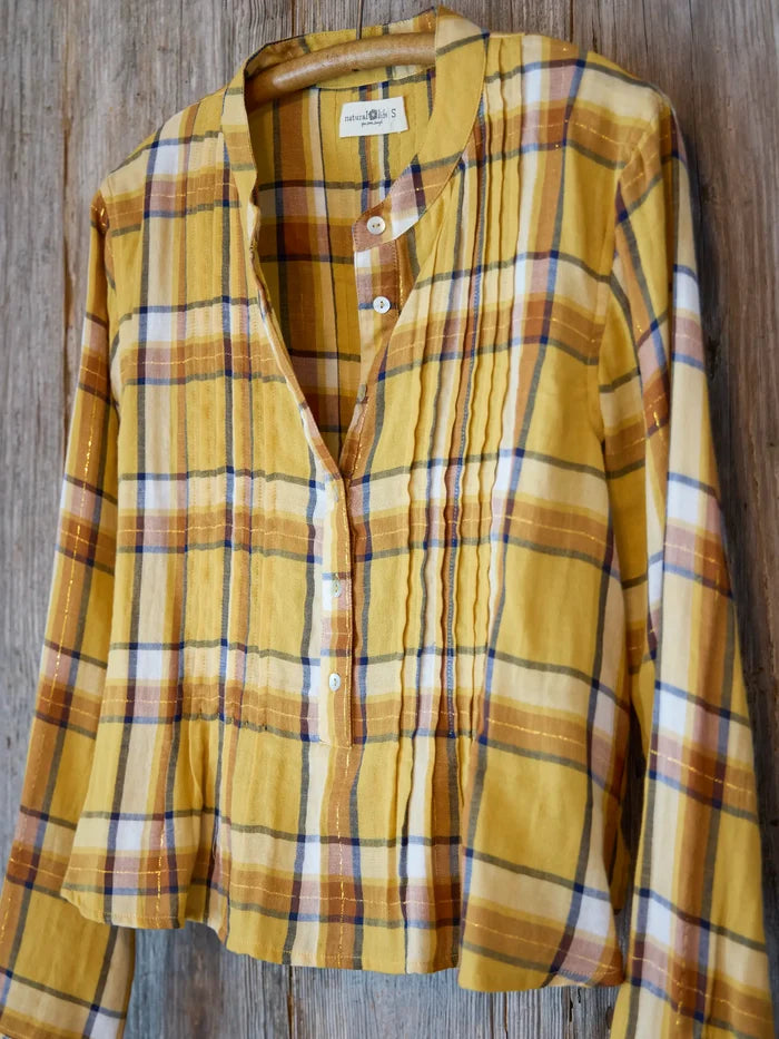 Montana Top - Mustard Plaid-view 2