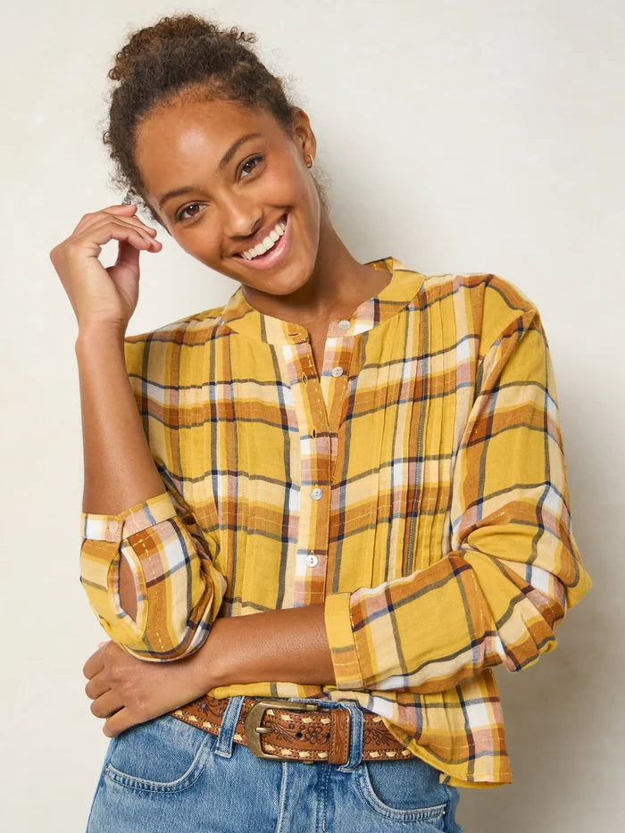 Montana Top - Mustard Plaid-view 4