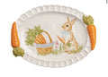 Mud Pie Easter Carrot Handle Platter