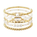 Multi Layered Beaded Stretch Bracelet SET