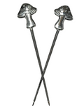 Mushroom Hair Sticks - Nature Inspired Hair Accessories for Women front view