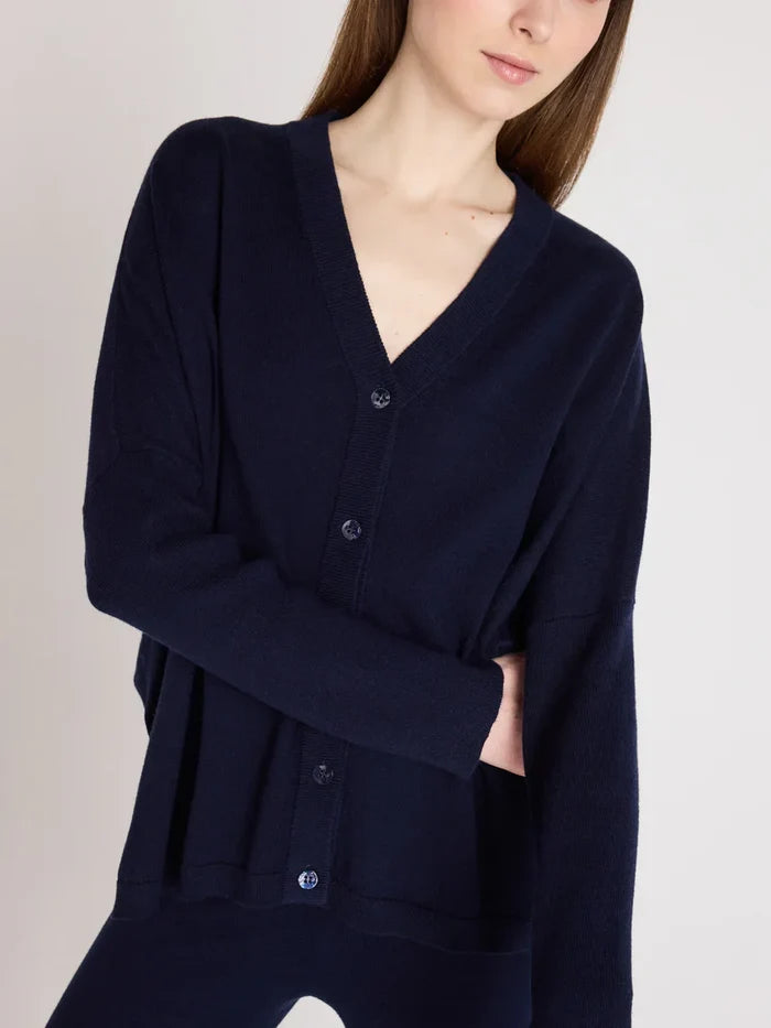 NATALIE PONCHO CARDIGAN | Navy - Darling & Domain