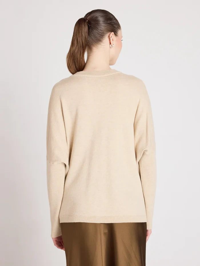 NATALIE PONCHO CARDIGAN | Oat - Darling & Domain