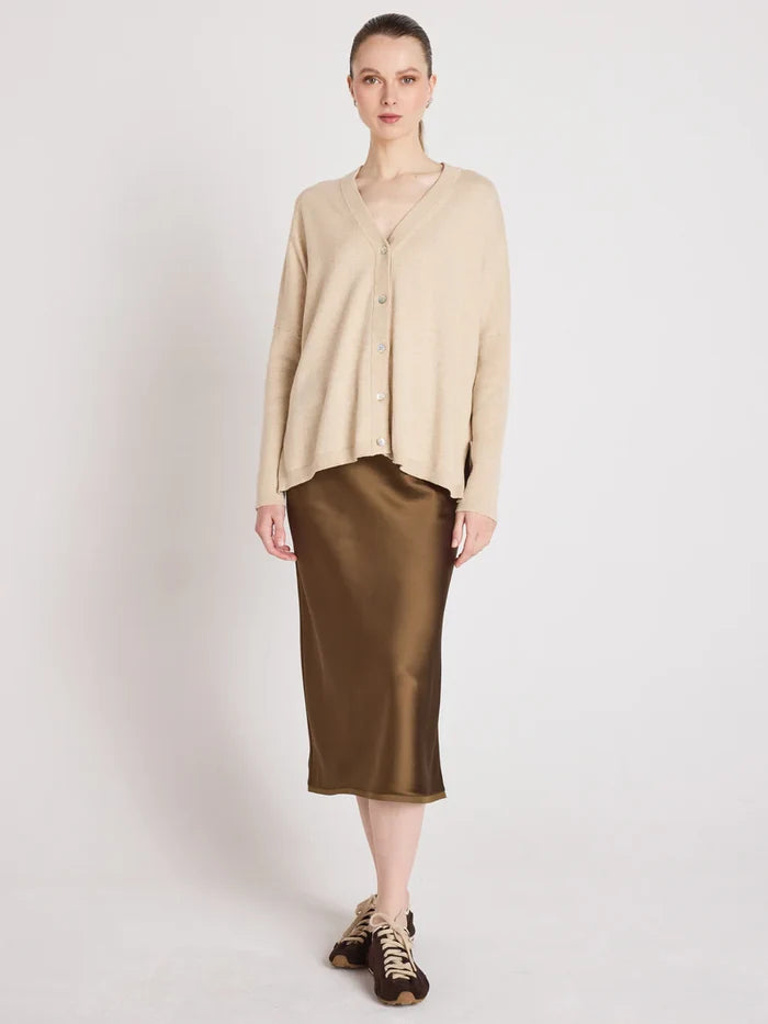 NATALIE PONCHO CARDIGAN | Oat - Darling & Domain