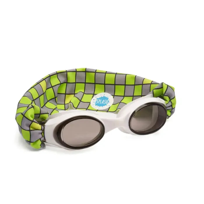 Neon Checker Swim Goggles