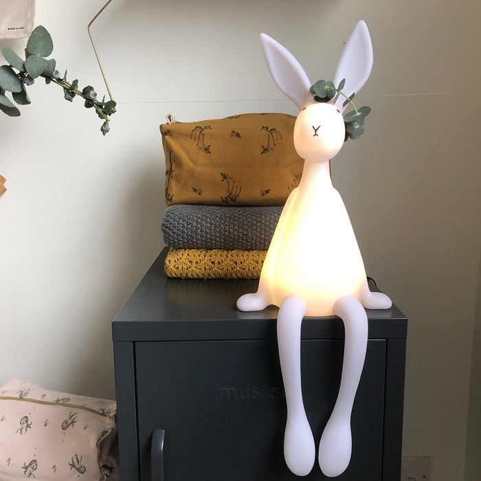 Night Light - Rabbit Sitting on Shelf - Rotating Head