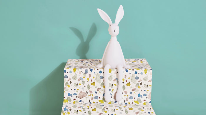 Night Light - Rabbit Sitting on Shelf - Rotating Head