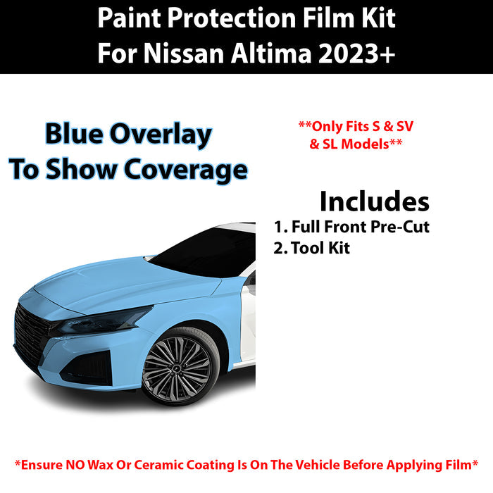 Fits Nissan Altima (S & SV & SL) 2023+ Precut Premium Paint Protection Film Clear Bra PPF Decal Film Kit Cover - Bogar Tech Designs