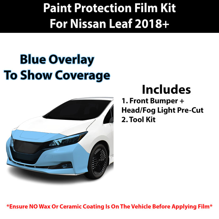 Fits Nissan Leaf 2018+ Precut Premium Paint Protection Film Clear Bra PPF Decal Film Kit Cover - Bogar Tech Designs